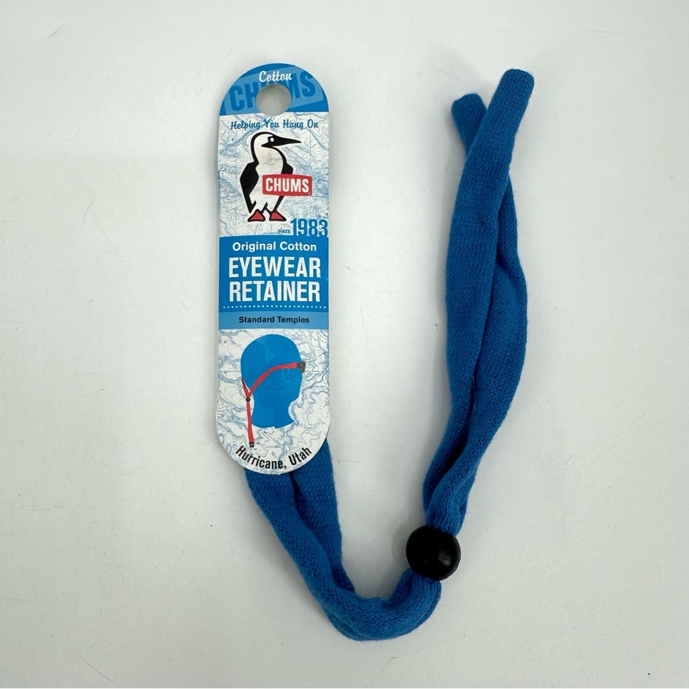 CHUMS Original Cotton Eyewear Retainer Standard Temples Unisex NEW BLUE